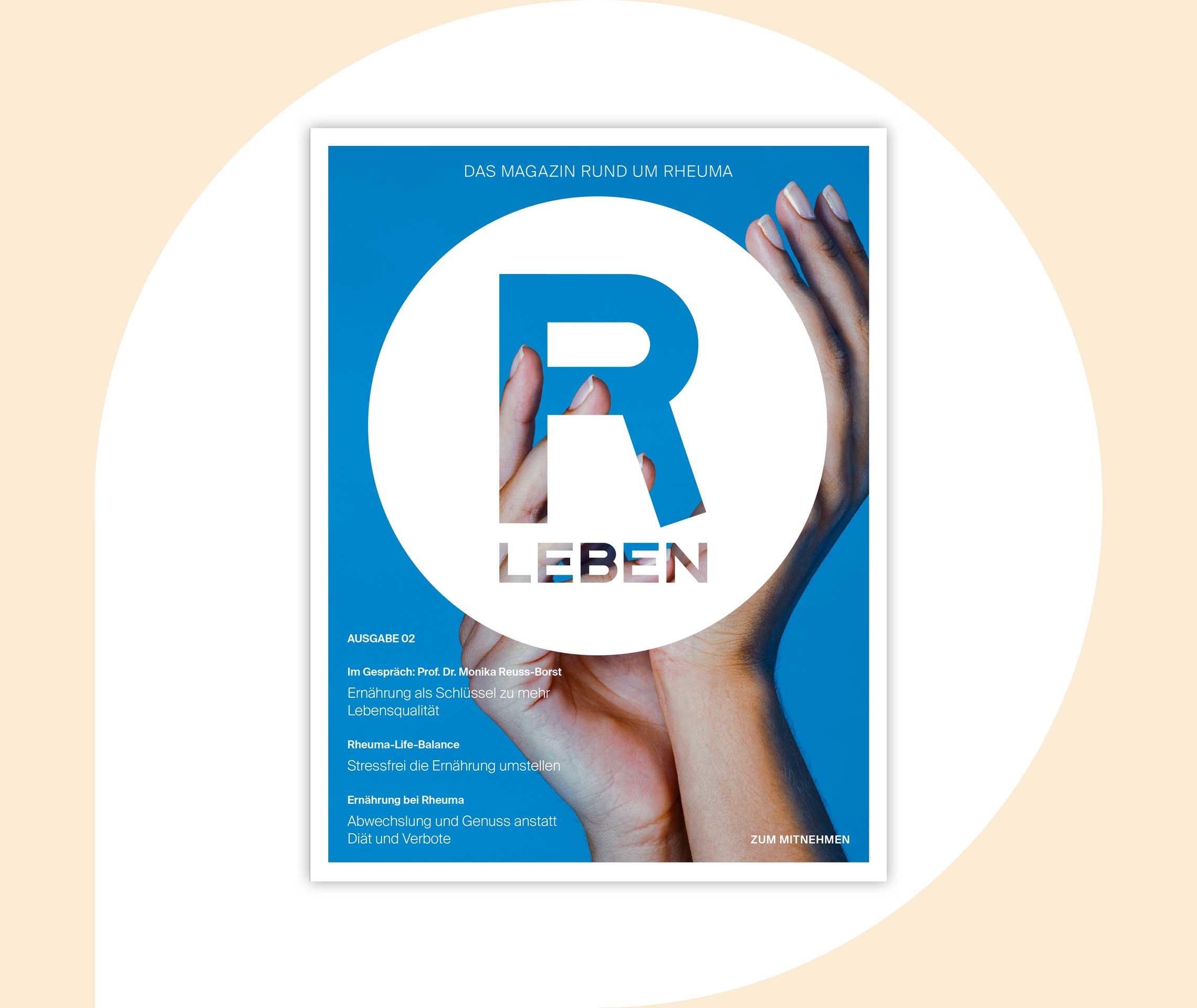 Ratgeber Rheuma: Teaser zum Download der zweiten Ausgabe des Patientenmagazins RLeben