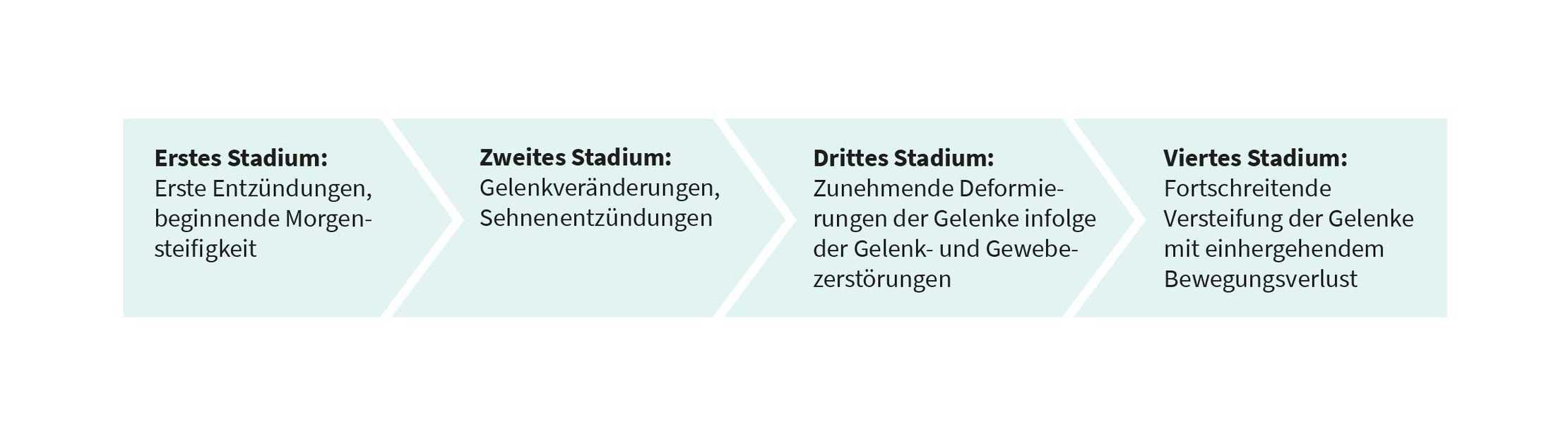 Ratgeber Rheuma: Grafik der Rheuma-Stadien Ratgeber Rheuma: Grafik der Rheuma-Stadien