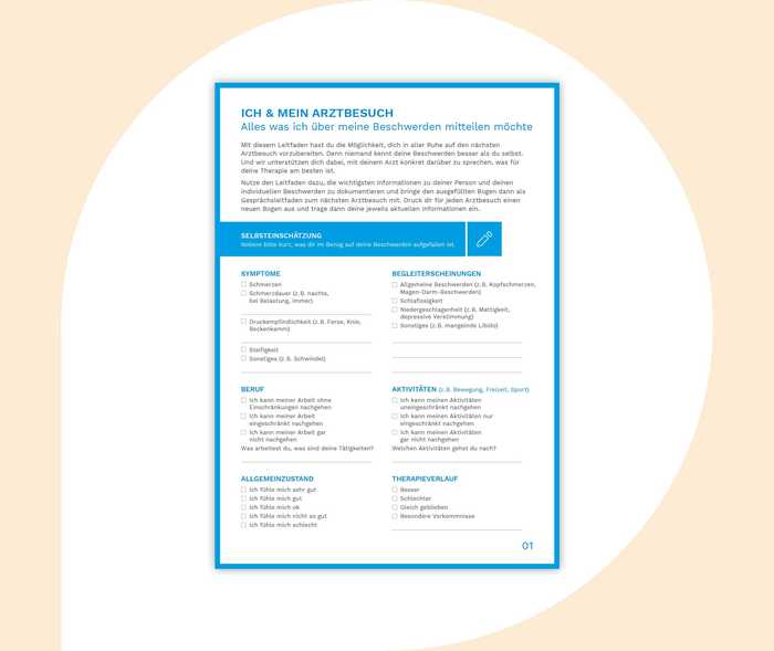 Ratgeber Rheuma: Teaser zum Download der Checkliste für den Arztbesuch