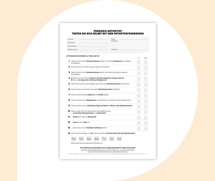 Bild des GEPARD-Fragebogens.