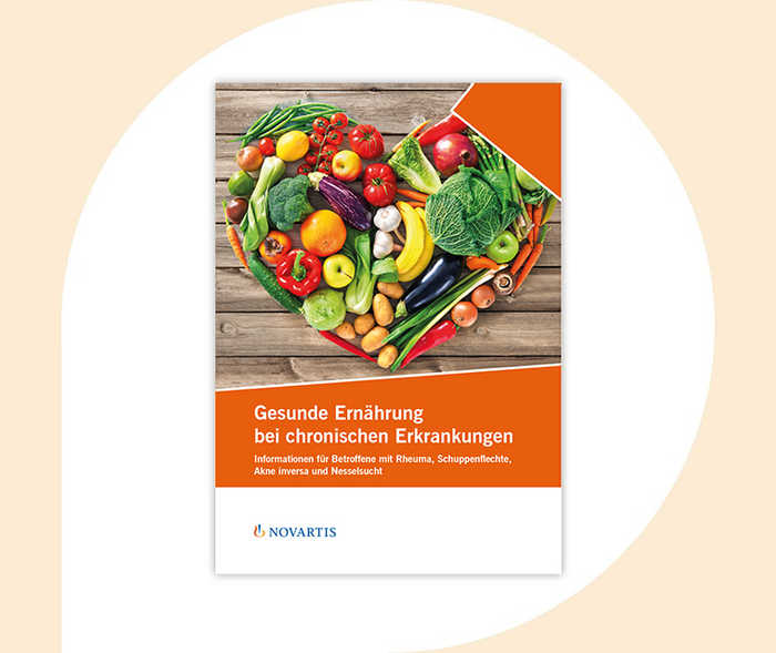 Ratgeber Rheuma: Ernährungsbroschüre Titelbild der Broschüre Ernährung