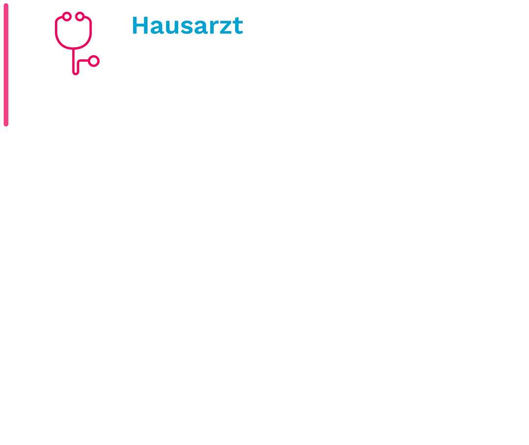 Du kriegst mich nicht krumm: Piktogramm zeigt, dass der Hausarzt zuständig ist