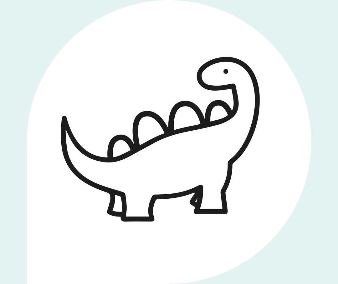 Ratgeber Rheuma: Piktogramm eines Dinosauriers