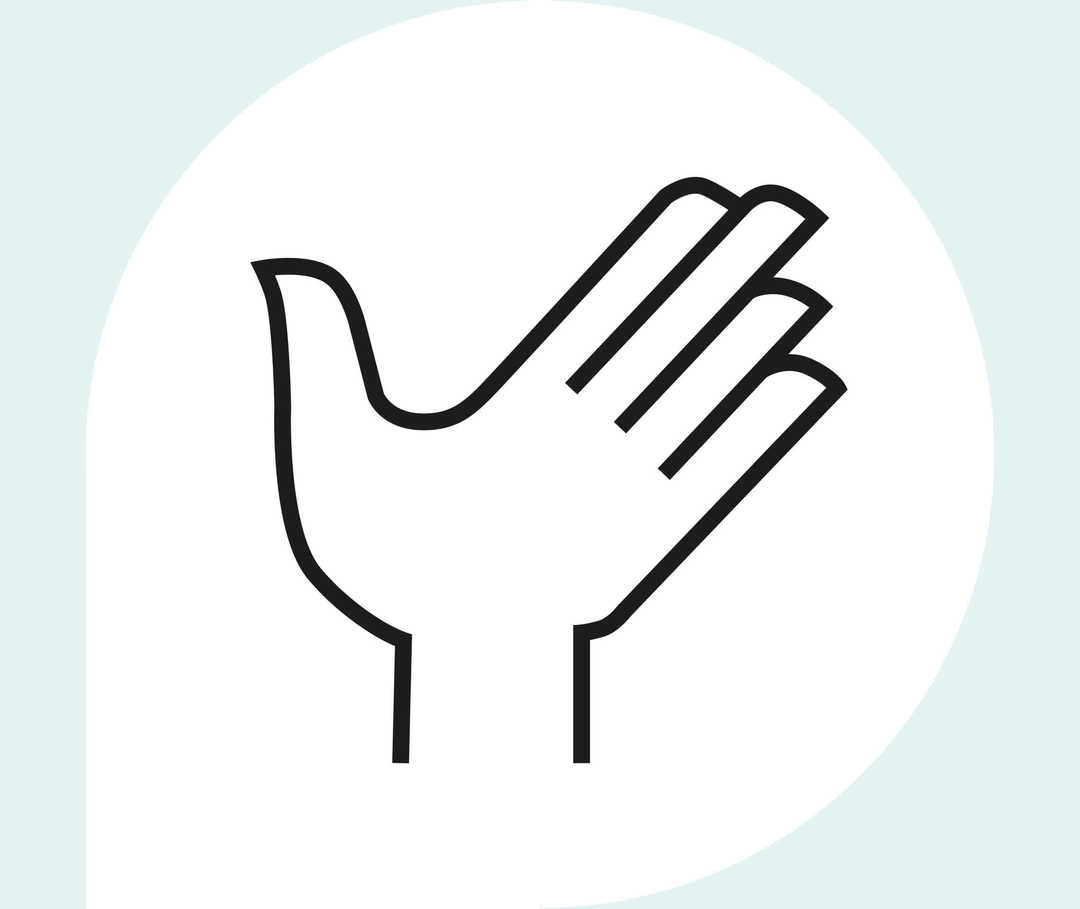 Ratgeber Rheuma: Zeichnung einer ausgestreckten Hand