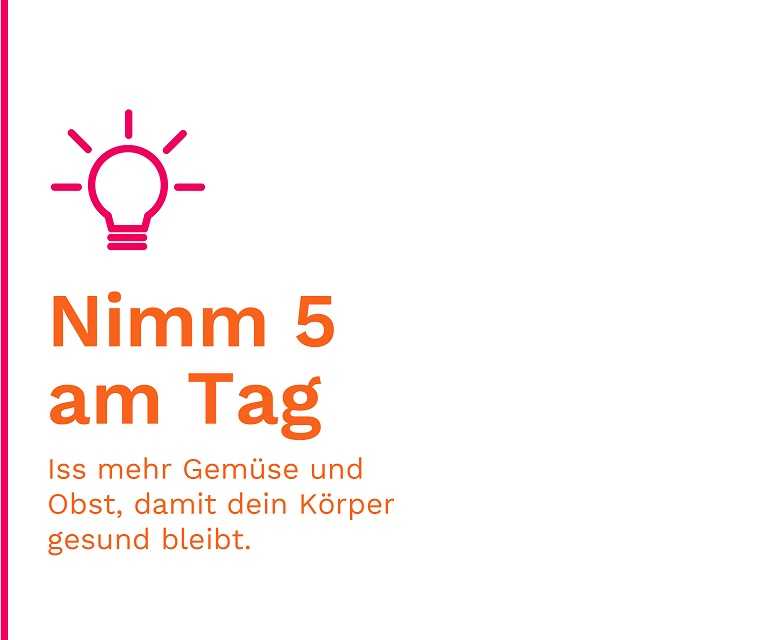 Grafik Nimm 5 am Tag