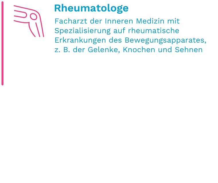 Du kriegst mich nicht krumm: Piktogramm zeigt, dass der Rheumatologe zuständig ist