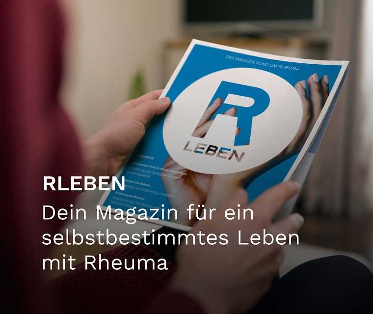 Ratgeber Rheuma: Teaser zum Downloadbereich des Patientenmagazins RLeben