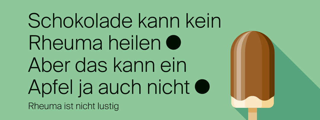 Ratgeber Rheuma: Teaser für die Happy Card „Schokolade“