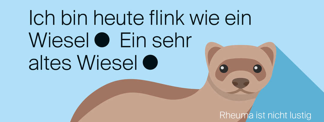 Ratgeber Rheuma: Teaser für die Happy Card „Wiesel“